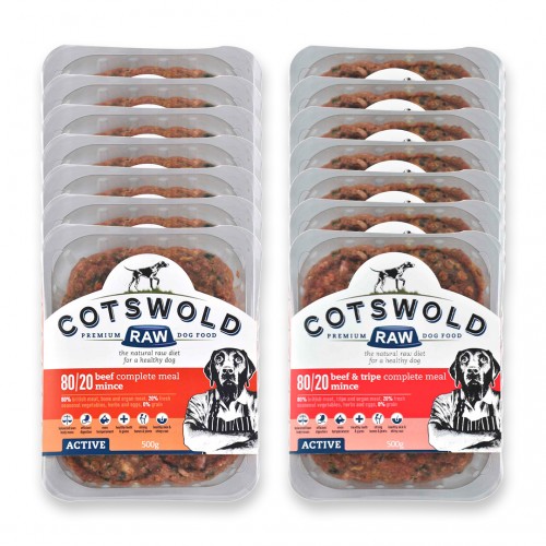 80/20 Active Beef and Beef & Tripe mince - 500g packs (Delivery included)